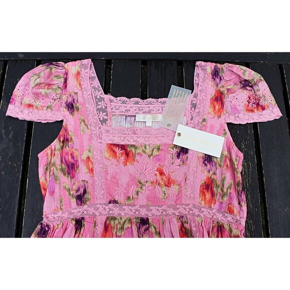New w/Tags Love Shack Fancy Nutmeg Dress in Wild Pink, sz 6 - Picture 6 of 13